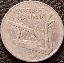 ITALIA MONETA 10 LIRE 1951