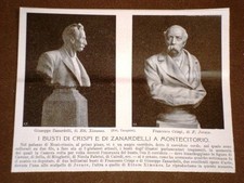 Roma Busti di Montecitorio del 1906 Zanardelli di Ximenes e Crispi di Jerace