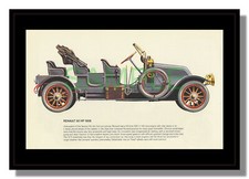 Renault 50hp 1908 L-head side valve triple phaeton picture Dumont free p&p UK