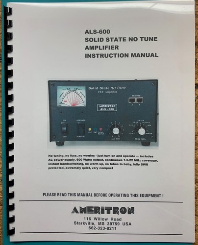 Ameritron als 600 - spiral, bound