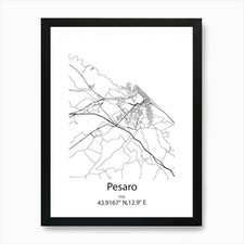 Pesaro,Italy Minimalist Map