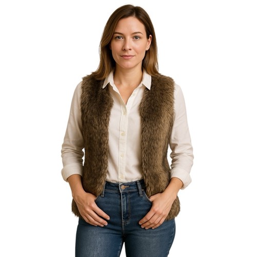 Faux fur vest small - faux,