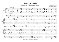 BEETHOVEN - Allegretto - From 2nd Mov. of 7°Synph. - 1st Theme. Arr. For Organ