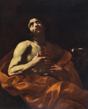 San Rocco | Giacinto Brandi | Stampa artistica cristiana cattolica rinascimentale 1650