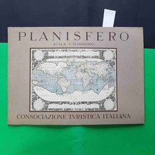 PLANISFERO SCALA 1.25.000.000 CONSOCIAZIONE TURISTICA ITALIANA 1940 vie del mond
