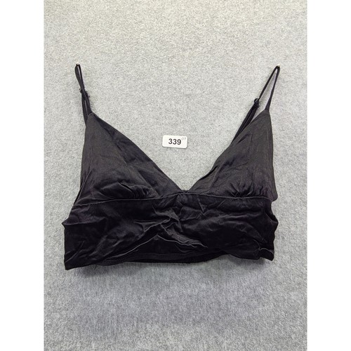 Top bralette raso nero - , zara