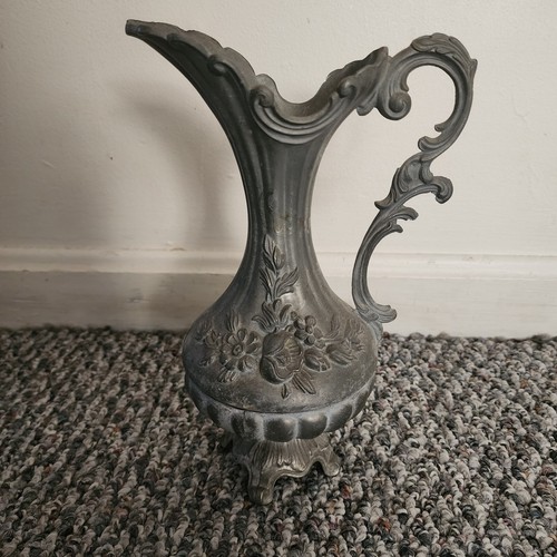 Vaso vintage peltrato piedi - peltrato,