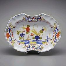 Faenza Garofano Garofano Blu Servizio Piatto Ovale Piatto Ciotola 13,5"