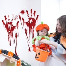  2 Pcs Halloween Decorazioni Addobbi Per Di Indoor Bloody Adesions