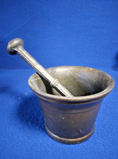 ANTIQUE BRONZE MORTAR COMPLETE