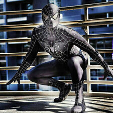  Costume cosplay Spiderman Venom nero uomo ragno zentai tuta per adulti e bambini