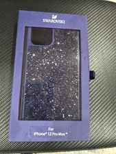 Custodia telefono originale SWAROVSKI iPhone® 12 Pro Max blu scuro blu navy nuovi cristalli