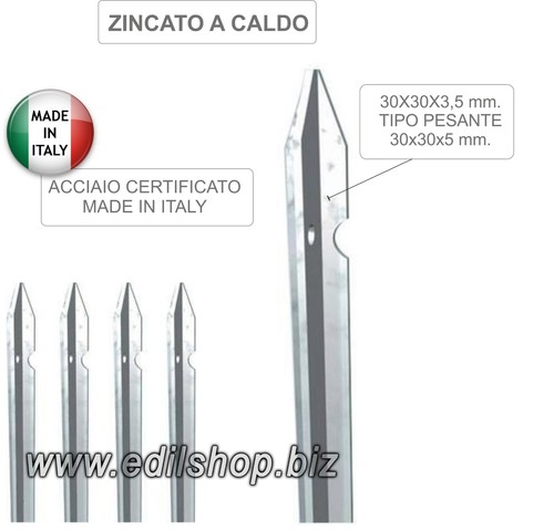 Paletto palo saetta zincato - zincato, a