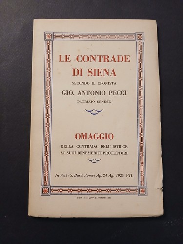 Palio siena istrice 1929 - palio,
