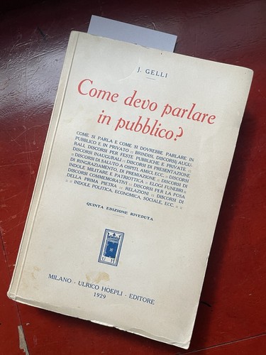 1929 hoepli come devo parlare - hoepli,