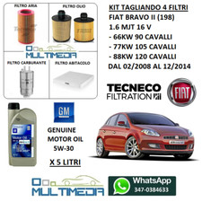 KIT TAGLIANDO 4 FILTRI E OLIO