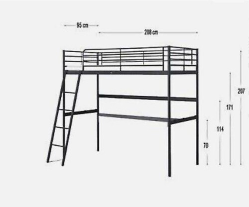 Letto soppalco ikea mod - a,