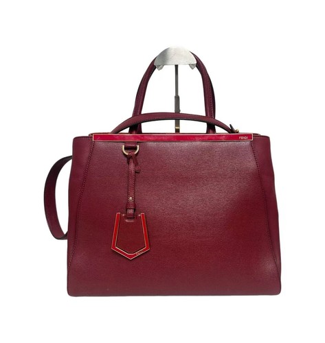 Fendi burgundy 2jours tote bag - 2jours,