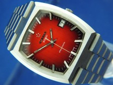 Orologio ETERNA SONIC Elettronico Tuning Forcella Chatelain Bracciale Acciaio Anni 70 Vintage