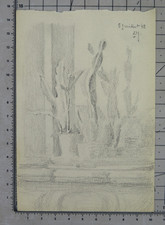 BOZZETTO FIRMATO NANCEY DATATO 48 NATURA MORTA DISEGNO MATITA SU CARTA NZ6