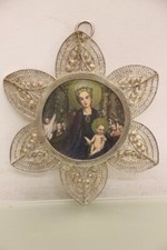 Antica miniatura Madonna con