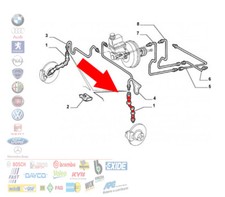 2X COPPIA TUBO FLESSIBILE FRENO ANTERIORE MALO 8264 FIAT PUNTO DAL 99