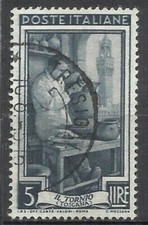 Timbro tondo TRESIGALLO 10-8-53 - 5 lire Italia al lavoro