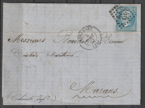 France lettre vers marans de - france, !