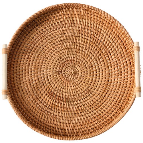 Vassoio rattan tessuto - rattan,