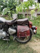 Borsa da sella in pelle vintage per moto da 11 pollici con braccio oscillante...