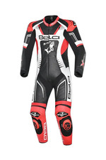 BELA X Race Uomo Moto Pelle 1PC Cursa Tute Nero Bianco Rosso CE Approvate