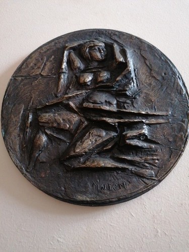 Bassorilievo bronzo mario - bassorilievo,