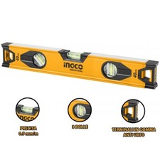 LIVELLA A BOLLA PROFESSIONALE INGCO MISURA 40 CM IN ALLUMINIO 3 BOLLE precisione