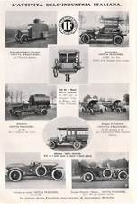 PUBBL. 1913 ISOTTA FRASCHINI AUTO SILURO CORSA  DILIGENZA AUTOPOMPA CAMION 