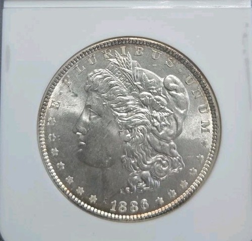 1886 ngc ms64 morgan - 1886, silver