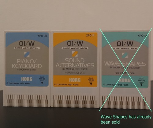 Korg 01w cards - ,