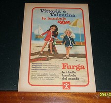 Advertising Italian Pubblicità Werbung: FURGA VITTORIA E VALENTINA **1969**