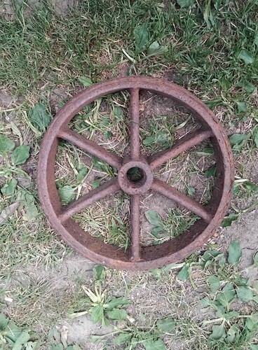 Ruota ghisa vintage - ghisa, 12"