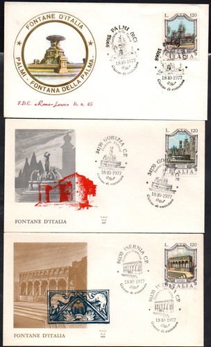 Fdc ala 1977 serie fontane - ala,