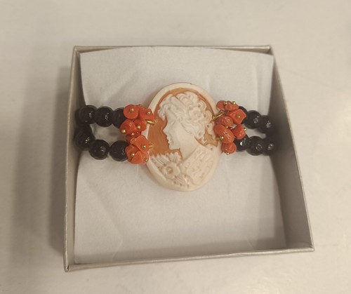 Bracciale artigianale cammeo - bracciale,