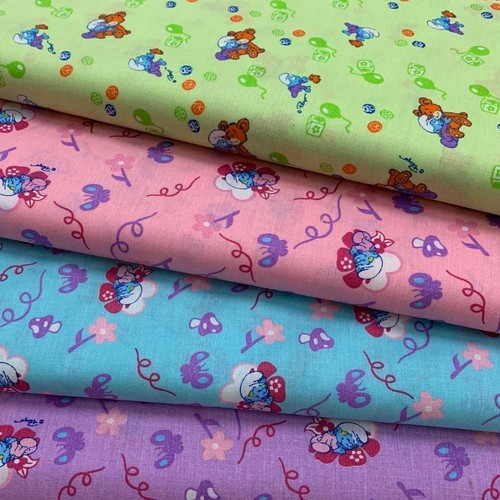 Tessuto cotone puffi - tessuto, 50
