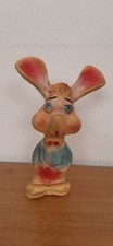 topo gigio giocattolo in gomma sonaglio vintage