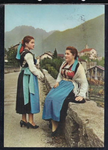 Cartolina valsesia costumi - costumi, di