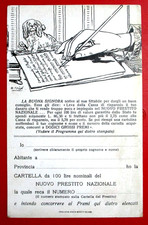 Cartolina Nuovo Prestito Nazionale - La Buona Signora non viaggiata