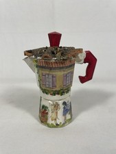 Caffettiera Decorativa Decoupage Cottage delle fate