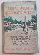 ROGHI Tessera verde in Africa Orientale giornalista guerra Italo-Etiopica 1936