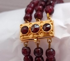 Bracciale a 3 fili oro e granato