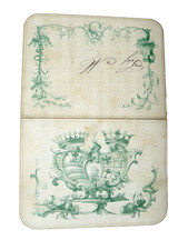 ANTICO MENU ARALDICA NOBILTà NOZZE MATRIMONIO VINO IMPORTANTE ALTA CUCINA 1895