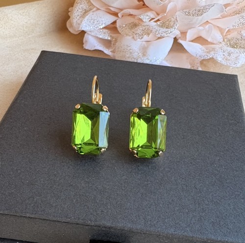 Orecchini con swarovski olive - orecchini,