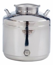 Sansone Fusto saldato Europa 15 litri lt inox contenitore olio vino bidone Rotex